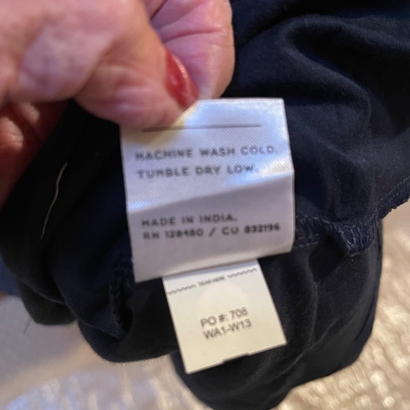 NEW! Pact Midnight Blue Belted Fit and Flare Faux Wrap Dress Size Small NWT! - Picture 8 of 10